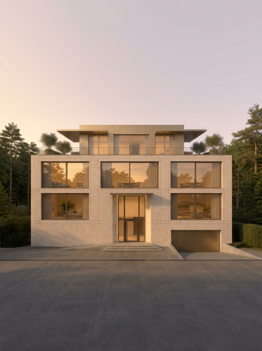 Rendering des Neubaus Berg Palais in Damme